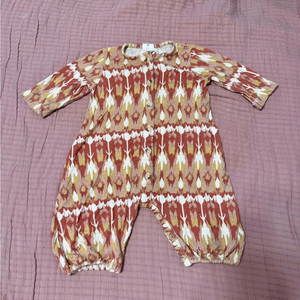 Kate Quinn Kids One Piece in Red and Cream Pattern